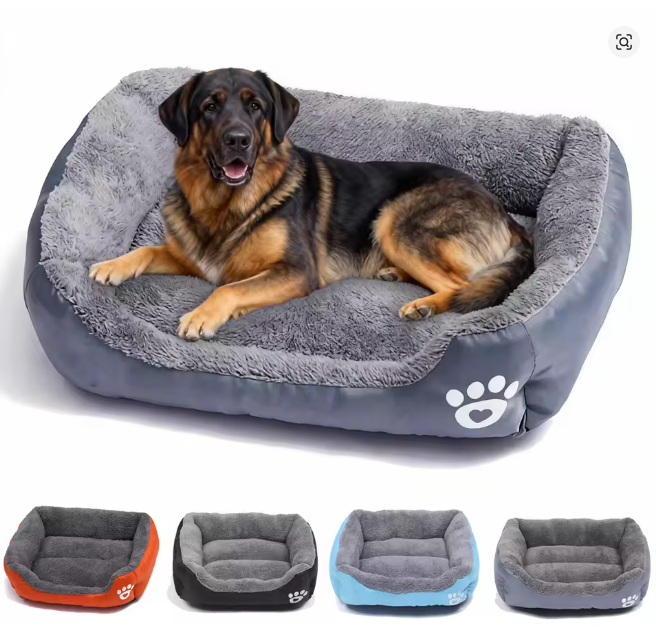 Soft Square Large Dog Sofa Elastic Dog House Cushion Winter Warm Medium Dog Bed Washable Cat Kennel House Accessories