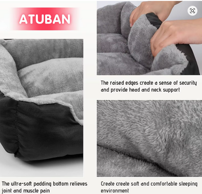 Soft Square Large Dog Sofa Elastic Dog House Cushion Winter Warm Medium Dog Bed Washable Cat Kennel House Accessories