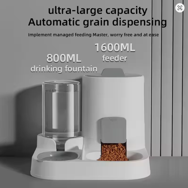 Cat feeding water feeder dog bowl cat bowl smooth food and water supply two-in-one water dispenser cat bowl pet supplies
