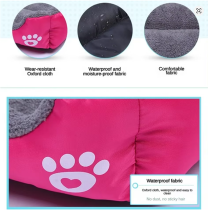 Soft Square Large Dog Sofa Elastic Dog House Cushion Winter Warm Medium Dog Bed Washable Cat Kennel House Accessories