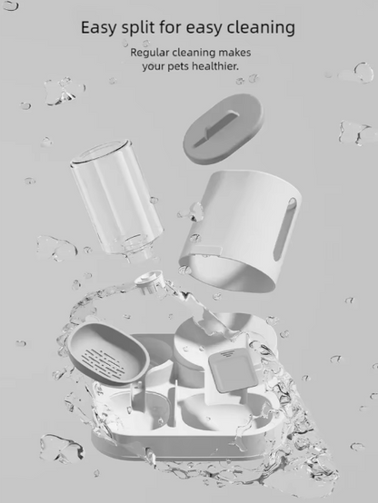 Cat feeding water feeder dog bowl cat bowl smooth food and water supply two-in-one water dispenser cat bowl pet supplies