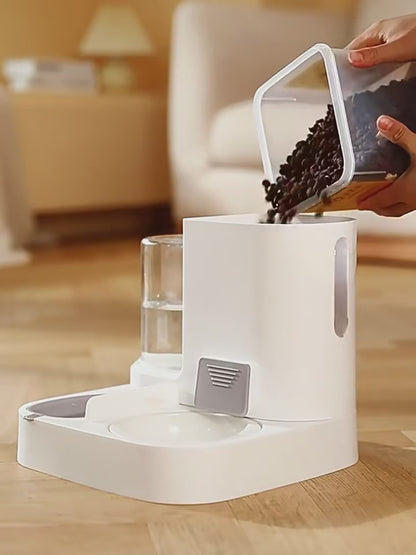 Cat feeding water feeder dog bowl cat bowl smooth food and water supply two-in-one water dispenser cat bowl pet supplies